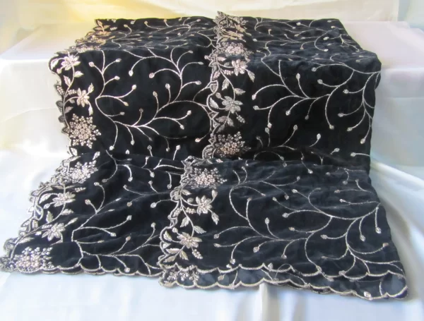 Black Velvet Shawl - Image 6