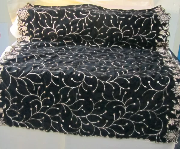 Black Velvet Shawl - Image 5
