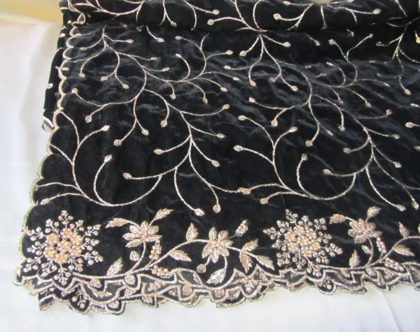 Black Velvet Shawl - Image 9