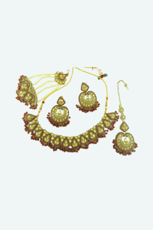 Bollywood Luxe Marron & Gold Flexi Necklace Set