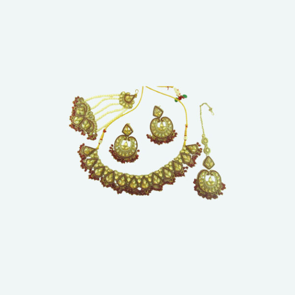 Bollywood Luxe Marron & Gold Flexi Necklace Set
