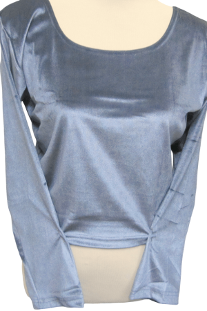 Velvet Blouse Gray