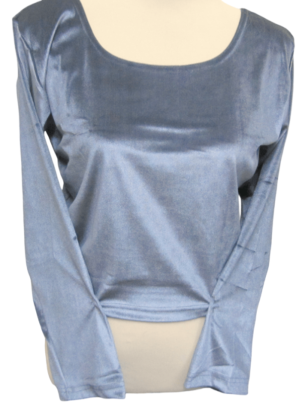 Velvet Blouse Gray