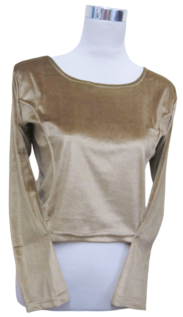 Velvet Blouse Dark Gold