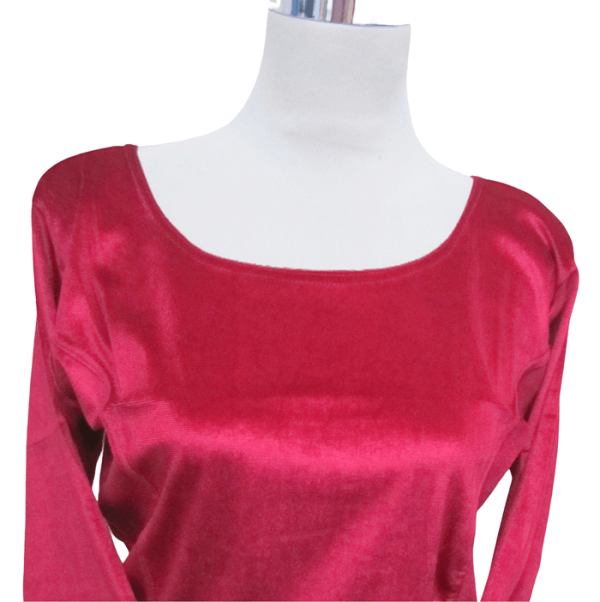 Velvety Blouse Red - Image 3