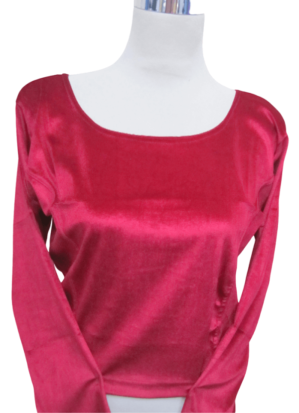 Velvety Blouse Red - Image 2